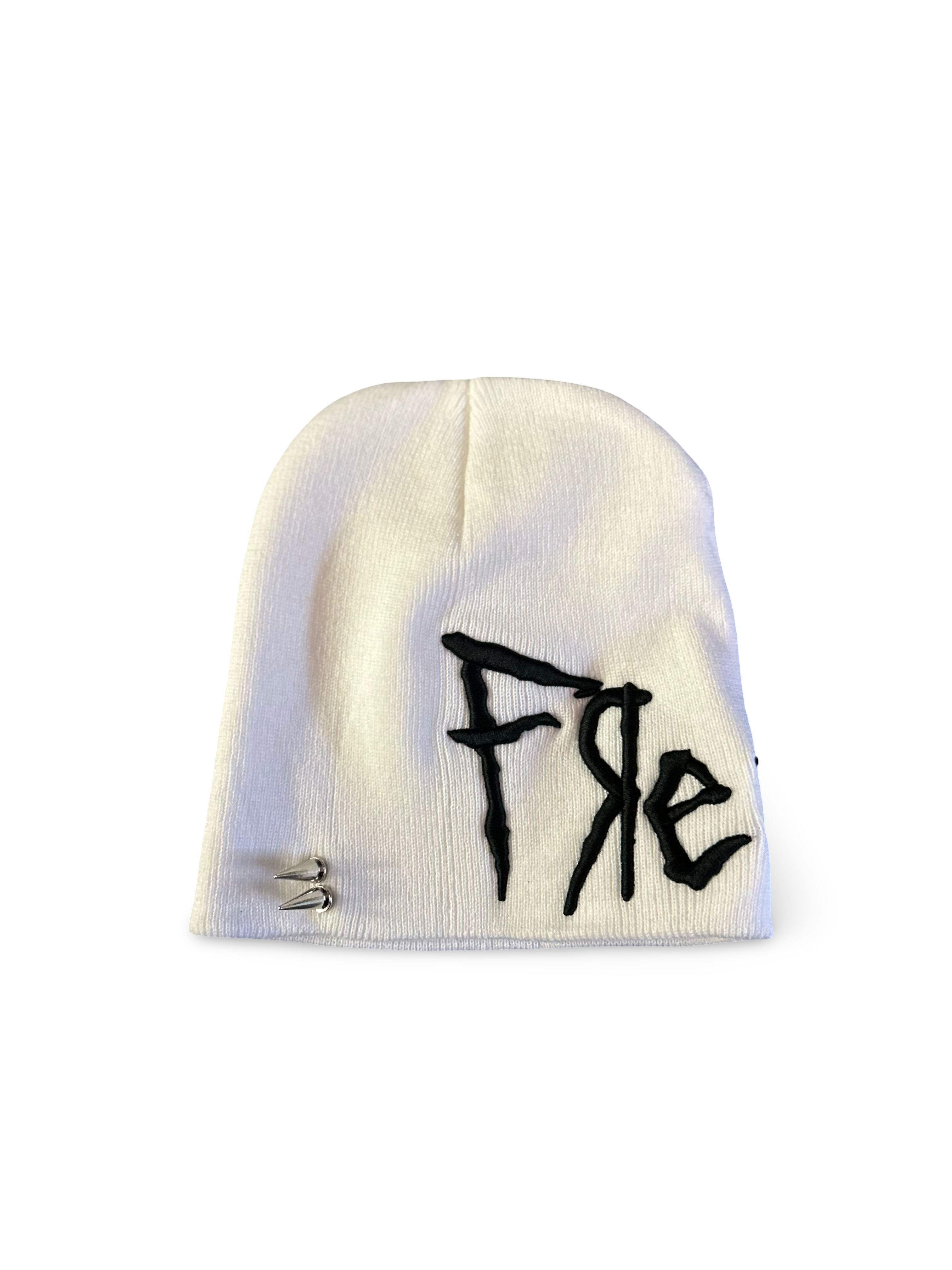 Freakz Pierced Beanie (White)